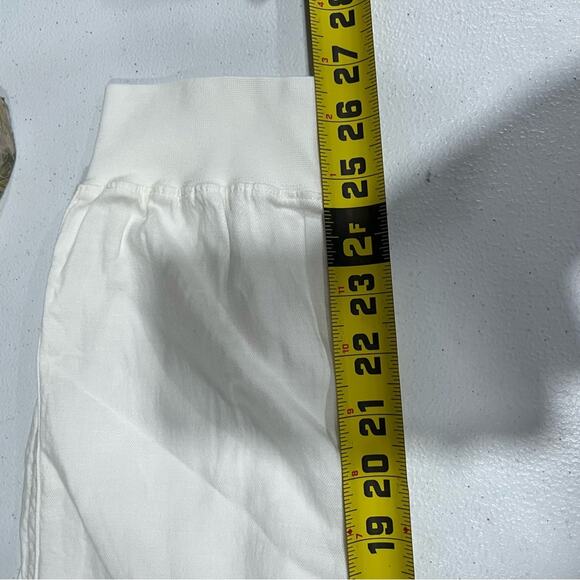 NWT Faherty Arlie Day Pant White Pockets Breezy Vacation Boating Linen Small - Picture 9 of 10